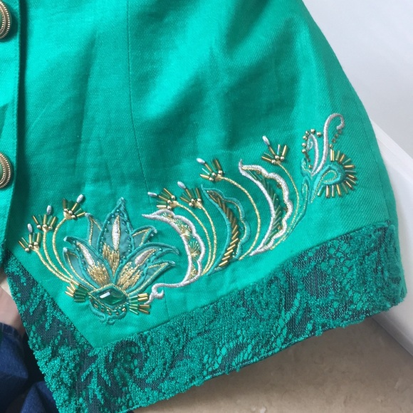 Gorgeous emerald green vintage top - Picture 9 of 9